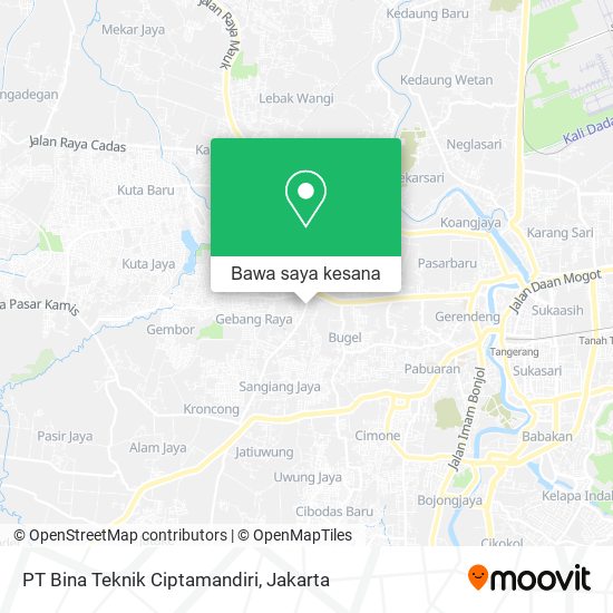 Peta PT Bina Teknik Ciptamandiri