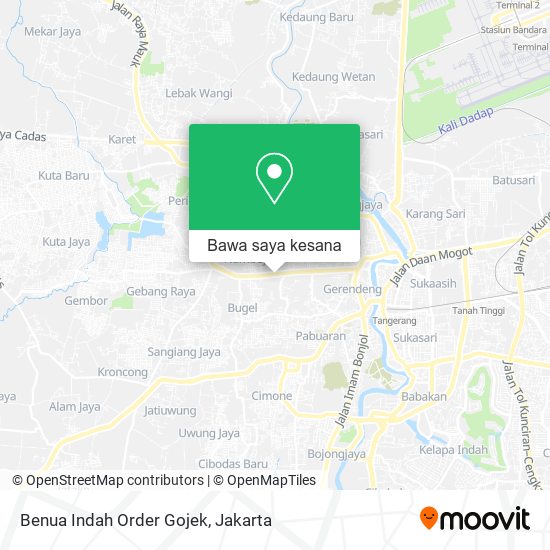 Peta Benua Indah Order Gojek