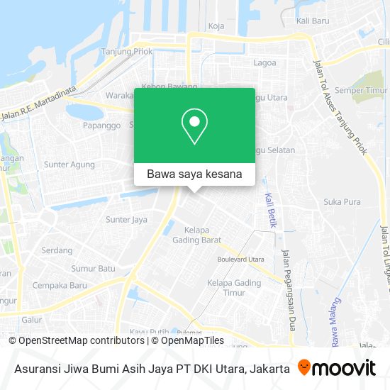 Peta Asuransi Jiwa Bumi Asih Jaya PT DKI Utara