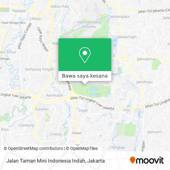 Peta Jalan Taman Mini Indonesia Indah