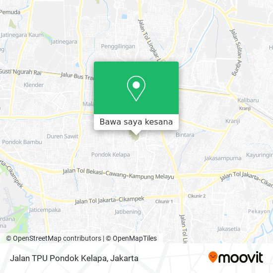 Peta Jalan TPU Pondok Kelapa