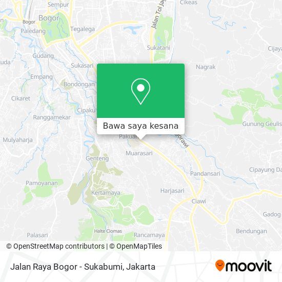 Peta Jalan Raya Bogor - Sukabumi
