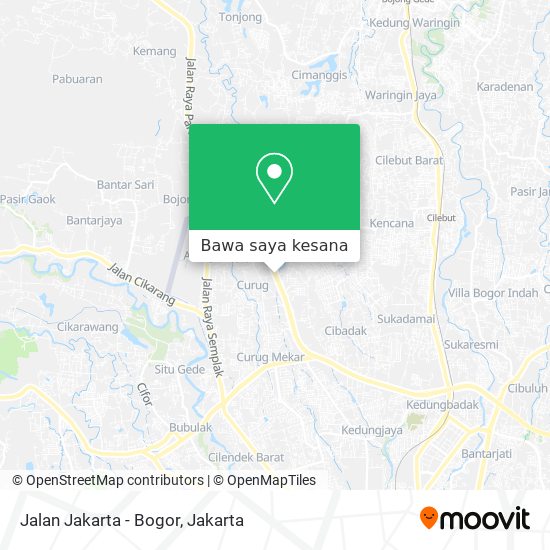 Peta Jalan Jakarta - Bogor