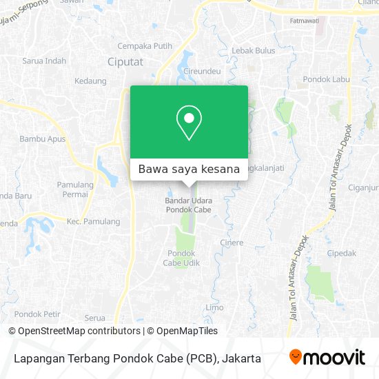 Peta Lapangan Terbang Pondok Cabe (PCB)