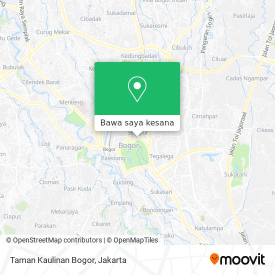 Peta Taman Kaulinan Bogor