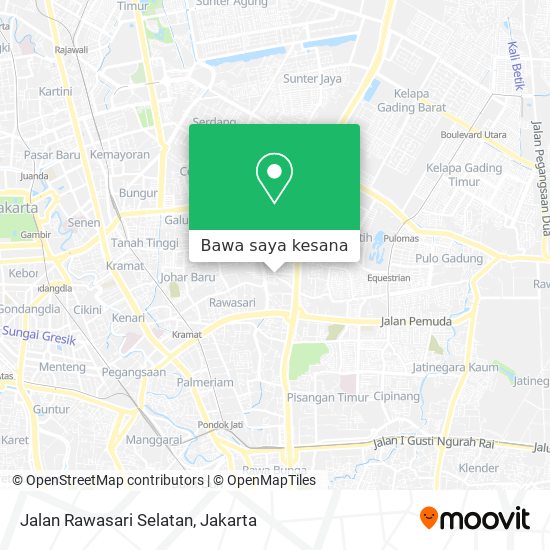 Peta Jalan Rawasari Selatan