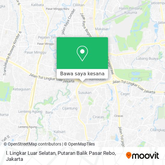 Peta l. Lingkar Luar Selatan, Putaran Balik Pasar Rebo