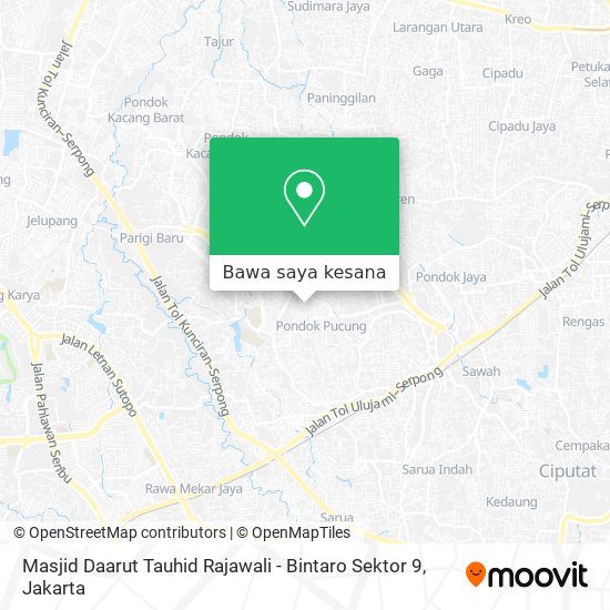 Peta Masjid Daarut Tauhid Rajawali - Bintaro Sektor 9
