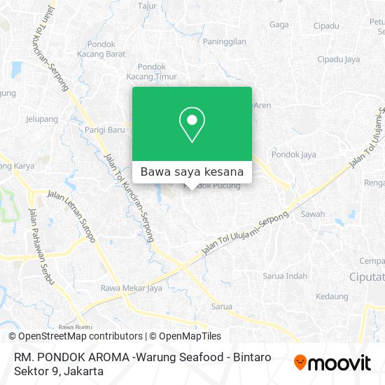 Peta RM. PONDOK AROMA -Warung Seafood - Bintaro Sektor 9