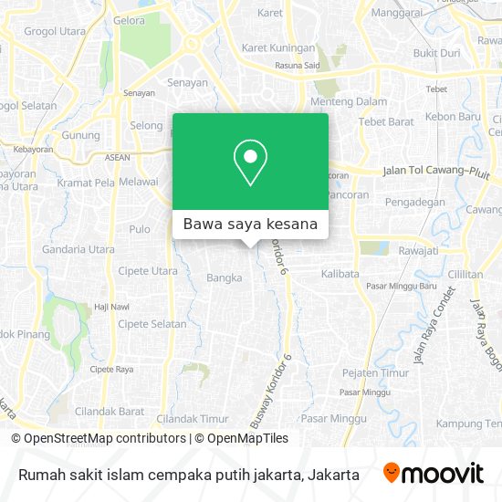 Peta Rumah sakit islam cempaka putih jakarta