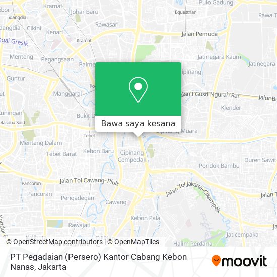 Peta PT Pegadaian (Persero)  Kantor Cabang Kebon Nanas