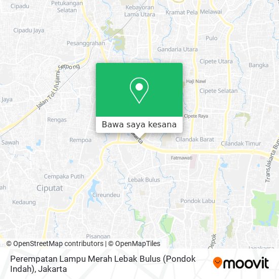 Peta Perempatan Lampu Merah Lebak Bulus (Pondok Indah)