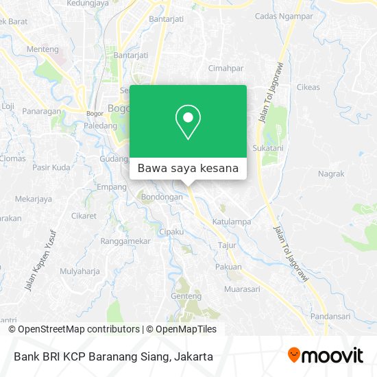 Peta Bank BRI KCP Baranang Siang