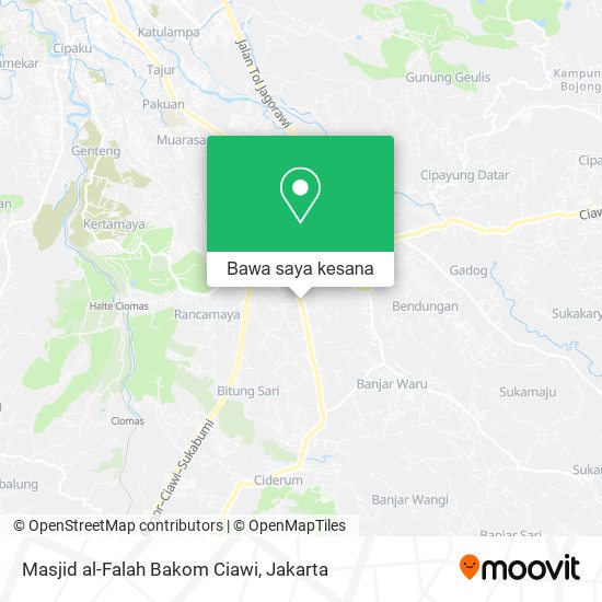 Peta Masjid al-Falah Bakom Ciawi
