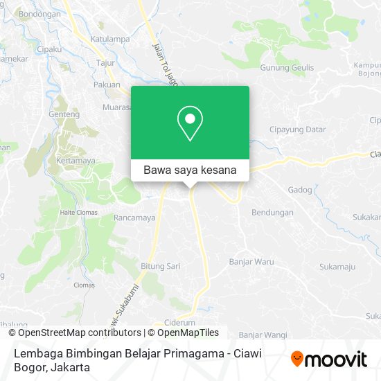 Peta Lembaga Bimbingan Belajar Primagama - Ciawi Bogor