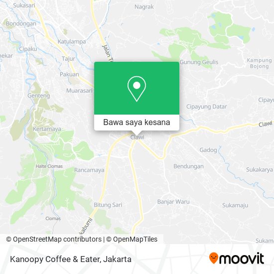Peta Kanoopy Coffee & Eater