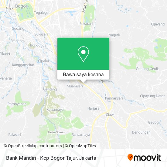 Peta Bank Mandiri - Kcp Bogor Tajur