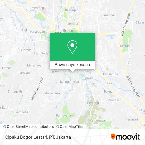 Peta Cipaku Bogor Lestari, PT