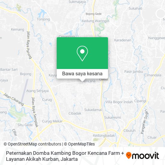 Peta Peternakan Domba Kambing Bogor Kencana Farm + Layanan Akikah Kurban