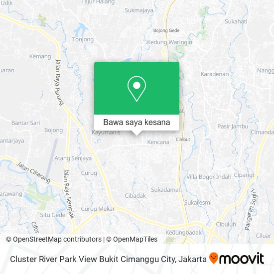 Peta Cluster River Park View Bukit Cimanggu City