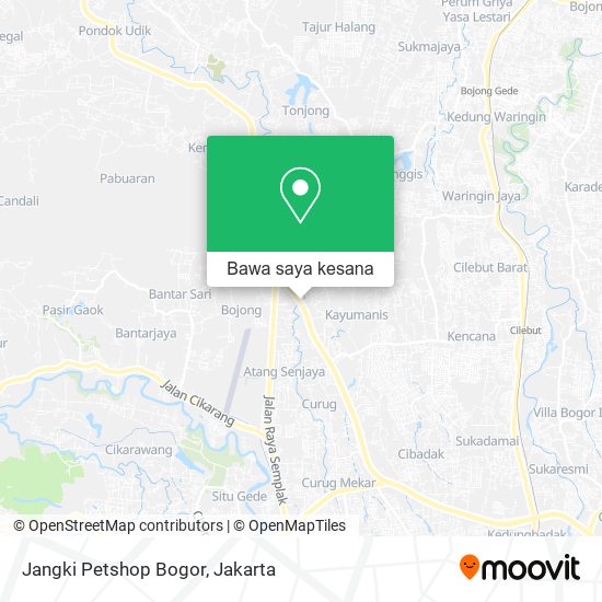 Peta Jangki Petshop Bogor