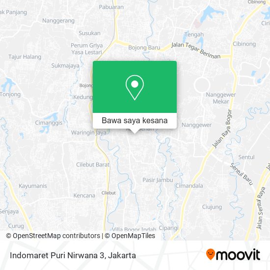 Peta Indomaret Puri Nirwana 3