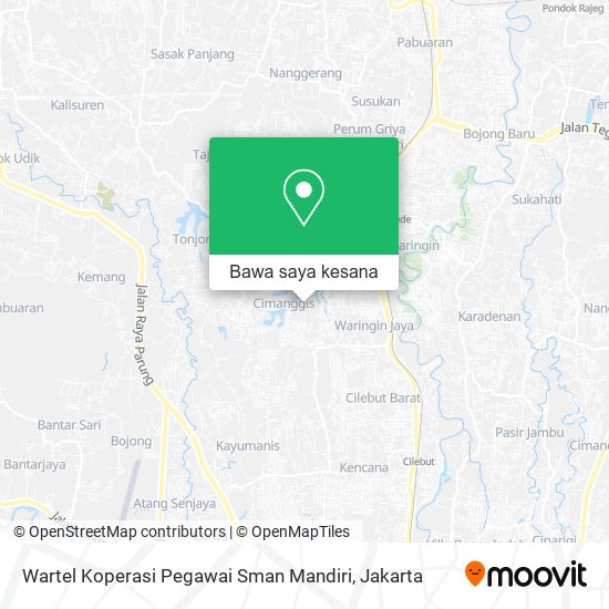 Peta Wartel Koperasi Pegawai Sman Mandiri