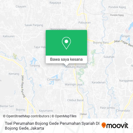 Peta Tsel Perumahan Bojong Gede Perumahan Syariah DI Bojong Gede