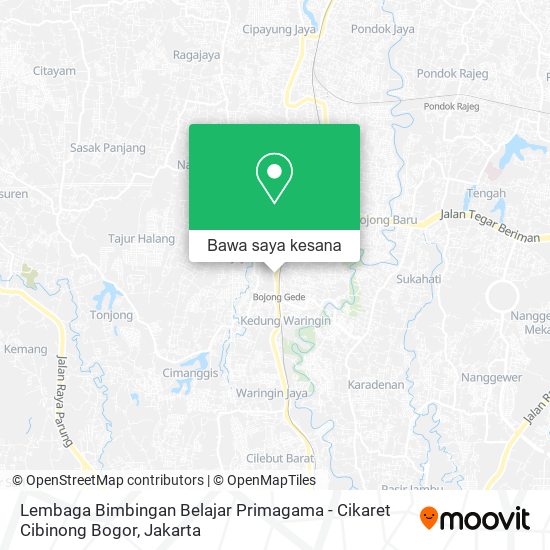 Peta Lembaga Bimbingan Belajar Primagama - Cikaret Cibinong Bogor
