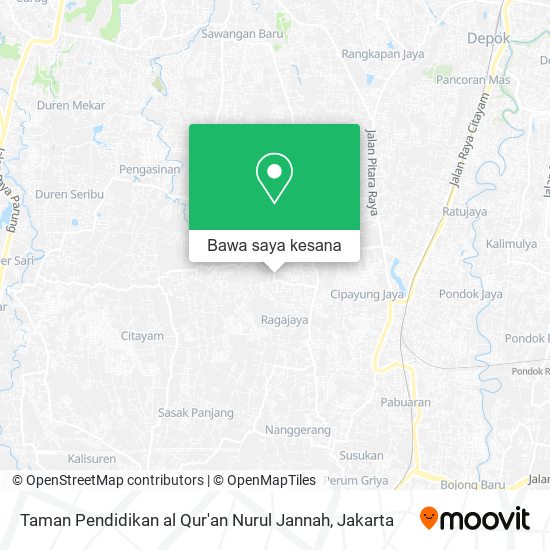 Peta Taman Pendidikan al Qur'an Nurul Jannah