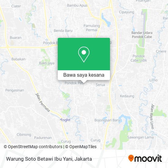 Peta Warung Soto Betawi Ibu Yani