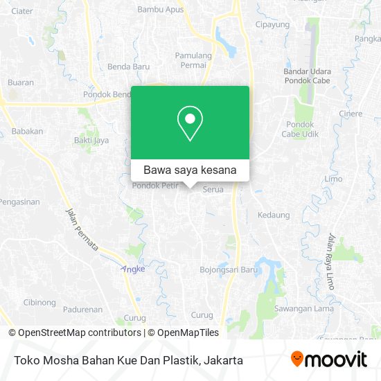 Peta Toko Mosha Bahan Kue Dan Plastik