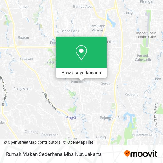 Peta Rumah Makan Sederhana Mba Nur