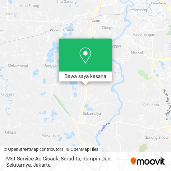 Peta Mst Service Ac Cisauk, Suradita, Rumpin Dan Sekitarnya