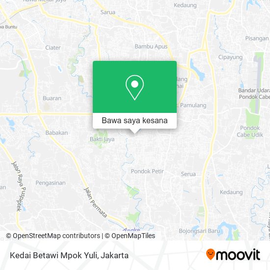 Peta Kedai Betawi Mpok Yuli