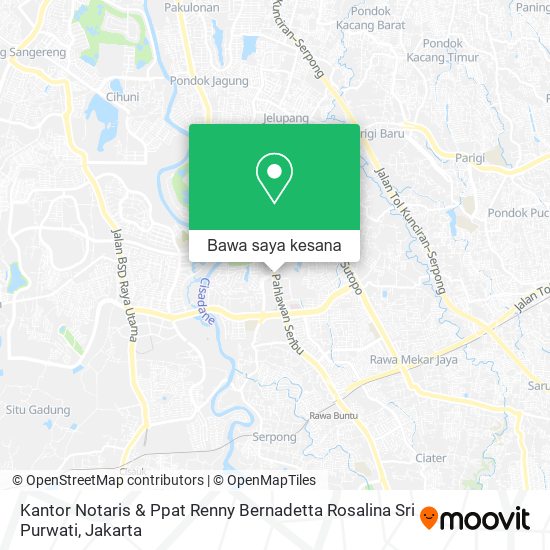 Peta Kantor Notaris & Ppat Renny Bernadetta Rosalina Sri Purwati