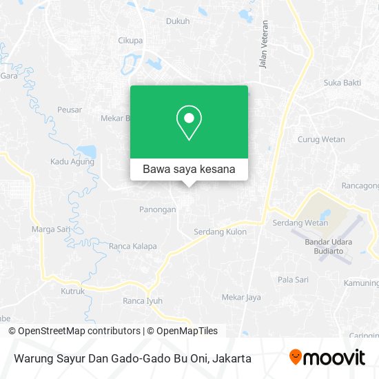 Peta Warung Sayur Dan Gado-Gado Bu Oni