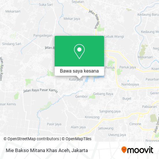 Peta Mie Bakso Mitana Khas Aceh