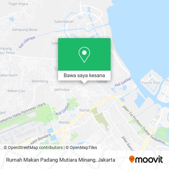 Peta Rumah Makan Padang Mutiara Minang