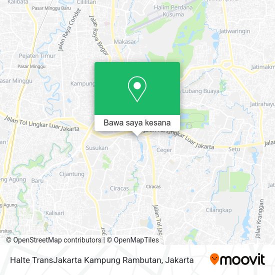 Peta Halte TransJakarta Kampung Rambutan