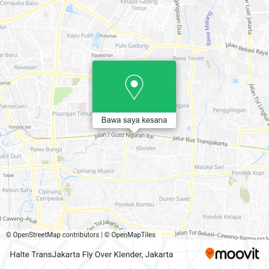 Peta Halte TransJakarta Fly Over Klender