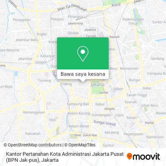 Peta Kantor Pertanahan Kota Administrasi Jakarta Pusat (BPN Jak-pus)