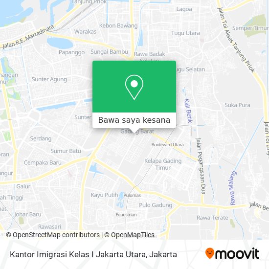 Peta Kantor Imigrasi Kelas I Jakarta Utara