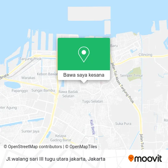 Peta Jl.walang sari III  tugu utara jakarta