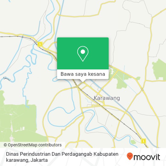 Peta Dinas Perindustrian Dan Perdagangab Kabupaten karawang