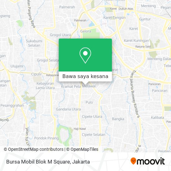 Peta Bursa Mobil Blok M Square