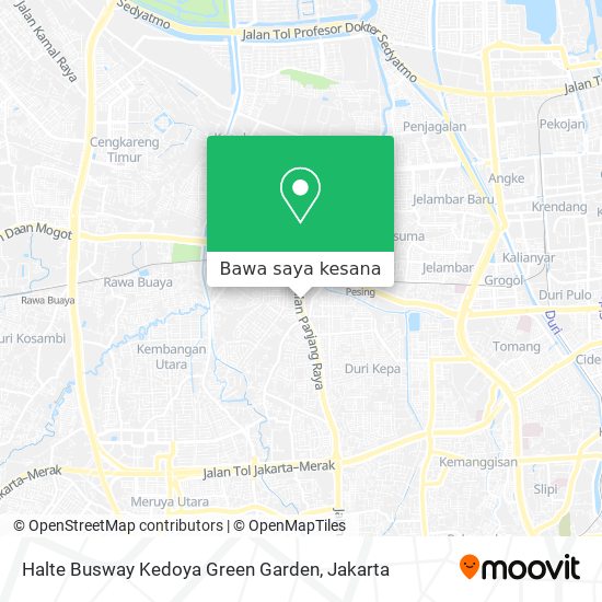 Peta Halte Busway Kedoya Green Garden
