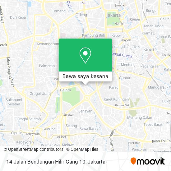 Peta 14 Jalan Bendungan Hilir Gang 10