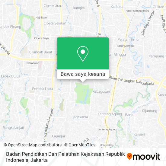 Peta Badan Pendidikan Dan Pelatihan Kejaksaan Republik Indonesia