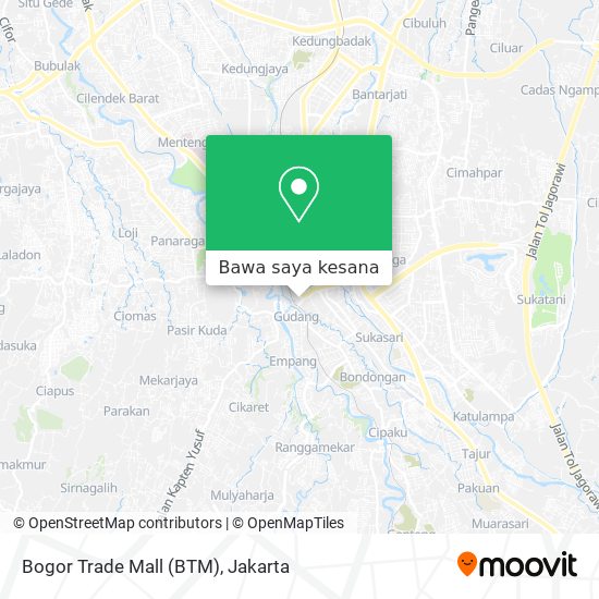 Peta Bogor Trade Mall (BTM)